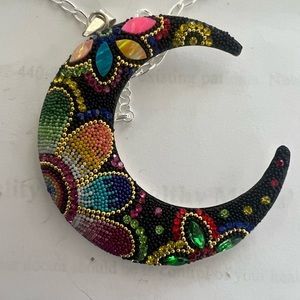 Sterling silver moon pendant